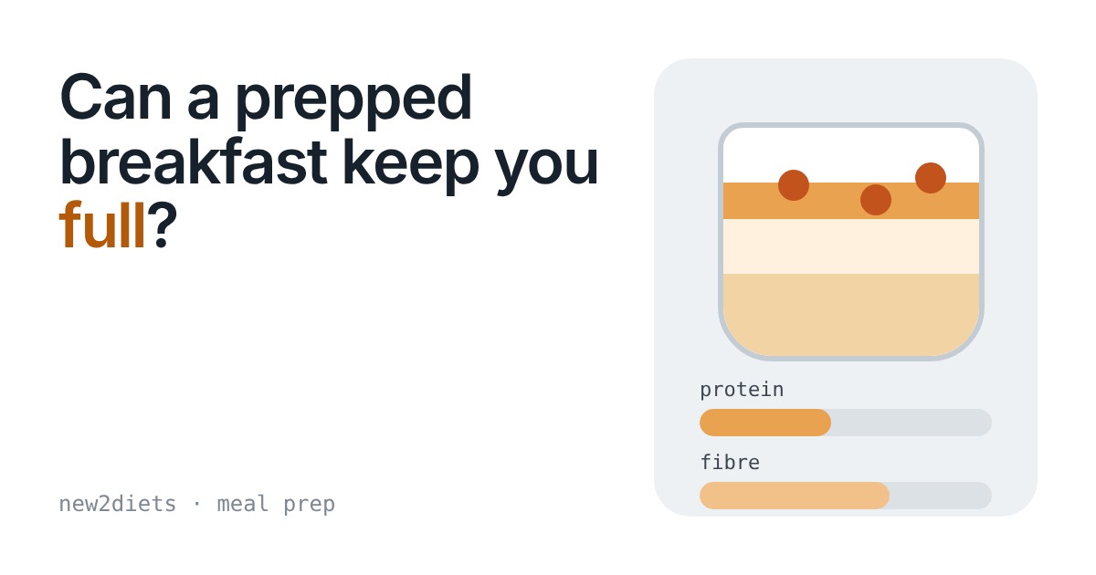 Jar of layered make-ahead breakfast beside protein and fibre bars